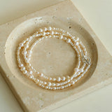 Vintage Multi-layered Long Beaded Pearl Necklace