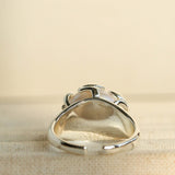 Natural Round Baroque Pearl Open Ring