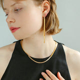 Simple Zircon Metal Chain Necklaces