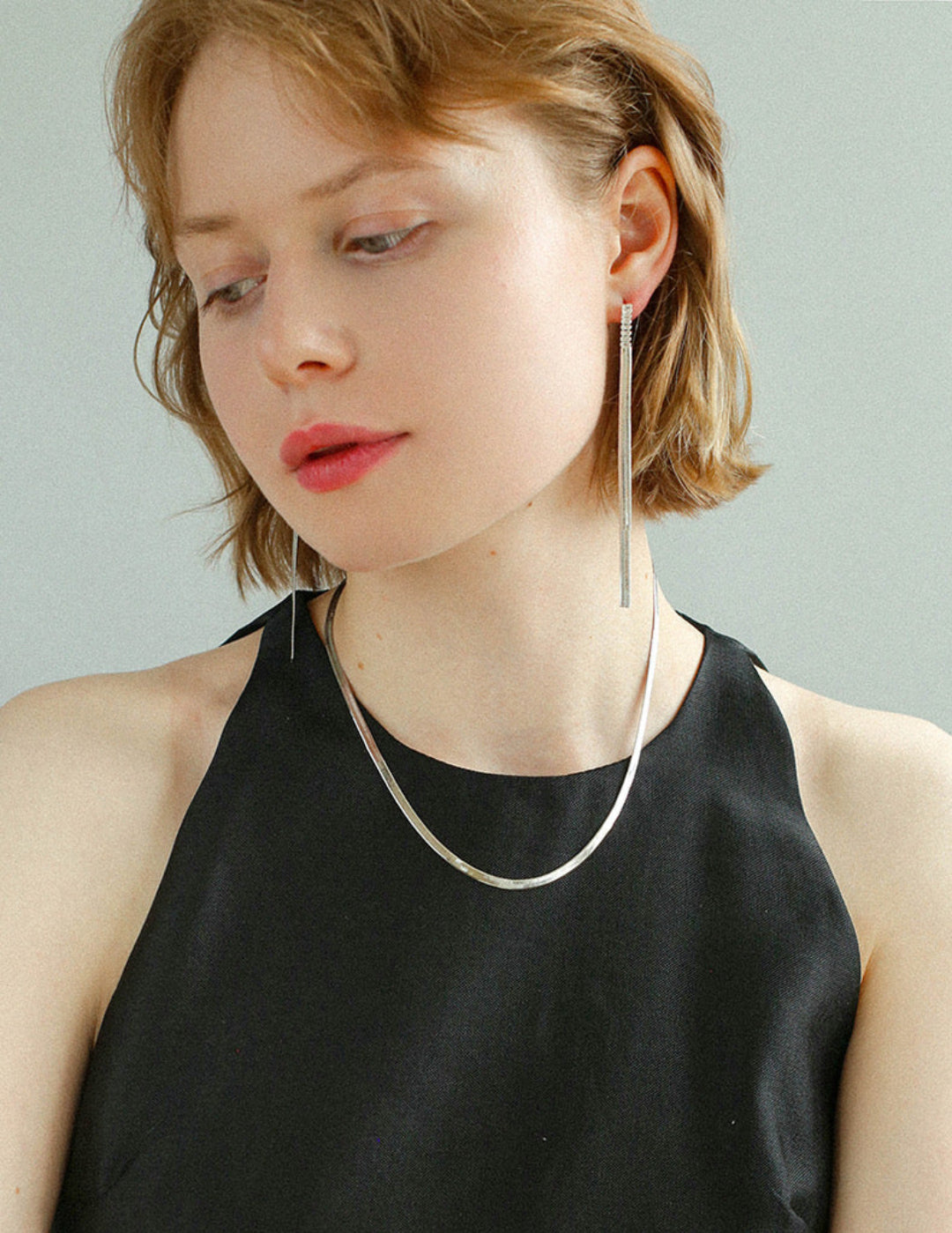 Simple Zircon Metal Chain Necklaces