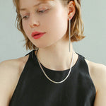 Simple Zircon Metal Chain Necklaces