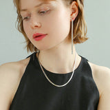 Simple Zircon Metal Chain Necklaces