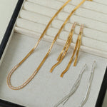 Simple Zircon Metal Chain Necklaces