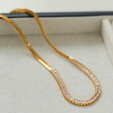 Simple Zircon Metal Chain Necklaces