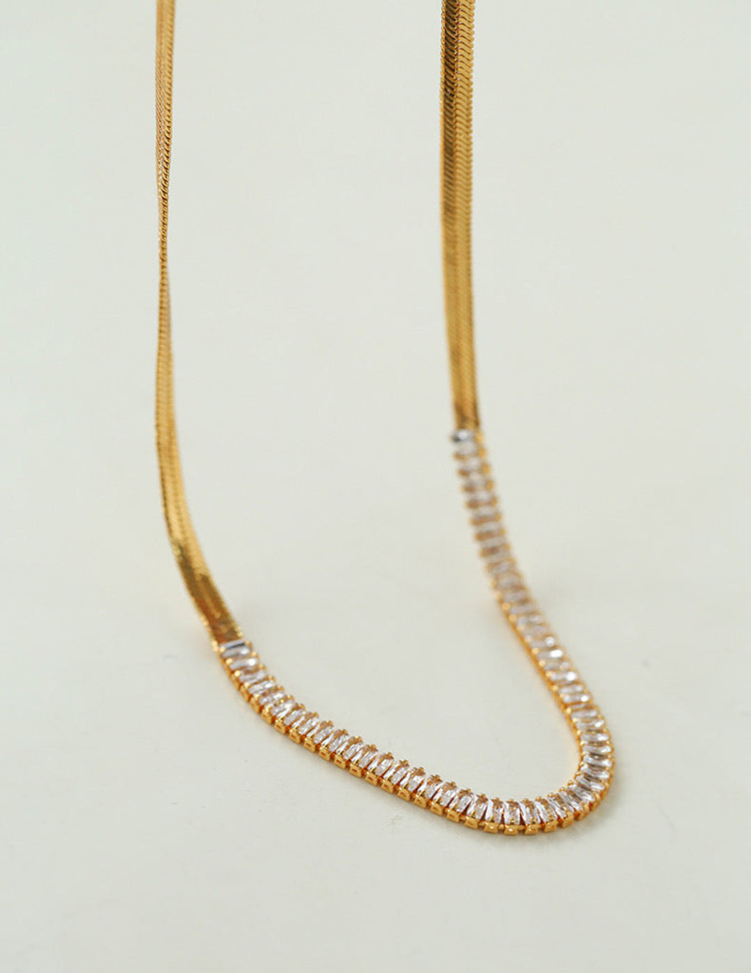 Simple Zircon Metal Chain Necklaces