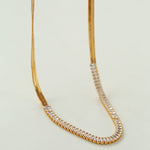 Simple Zircon Metal Chain Necklaces