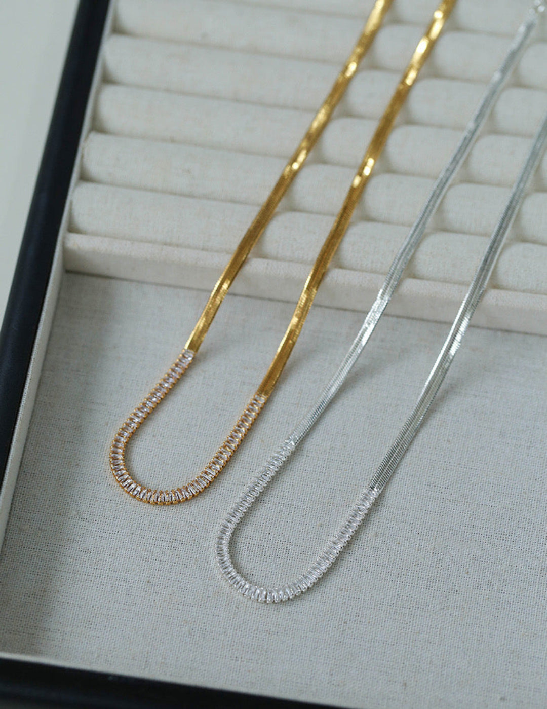 Simple Zircon Metal Chain Necklaces