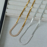 Simple Zircon Metal Chain Necklaces