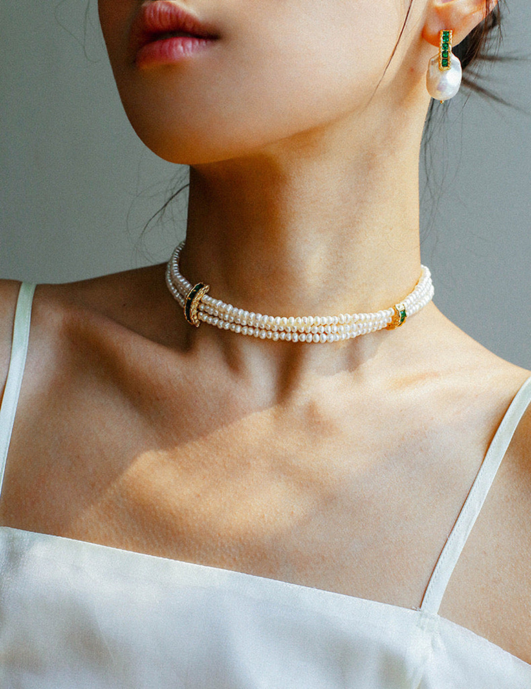 Vintage Multi-layered Natural Pearl Necklace