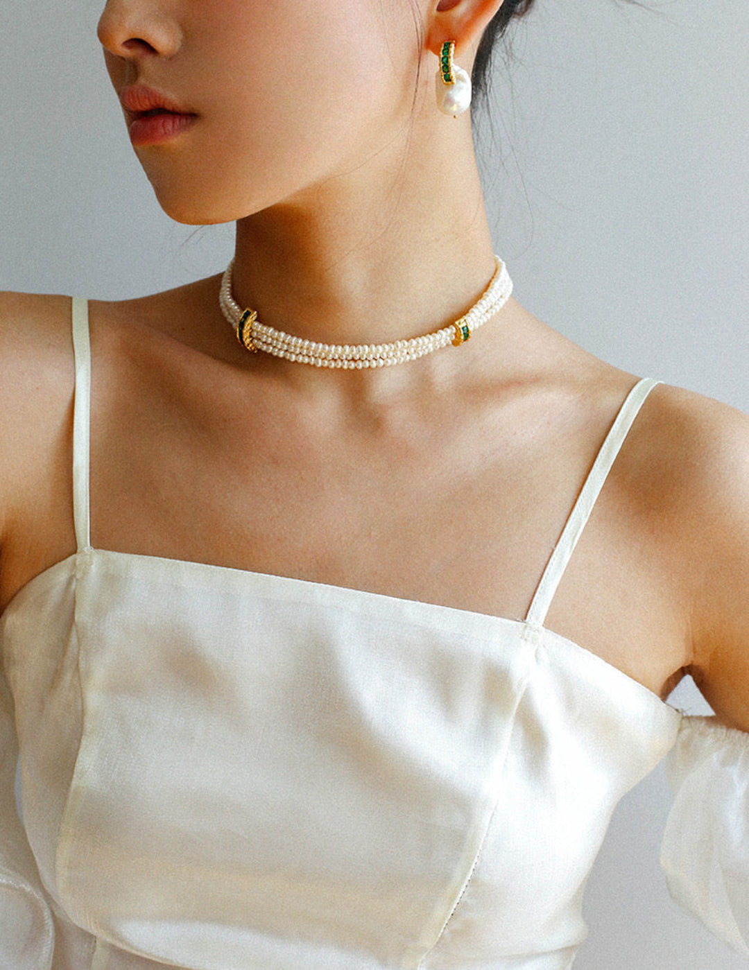 Vintage Multi-layered Natural Pearl Necklace