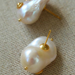 Natural Baroque Pearl Earrings French Vintage