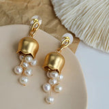 Lily of the Valley Natural Pearl Earrings