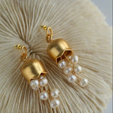 Lily of the Valley Natural Pearl Earrings