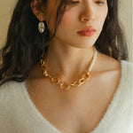 Vintage Multi-layered Natural Rice Pearl Necklace