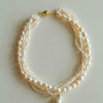 French Style Natural Pearl Baroque Multilayer Necklace