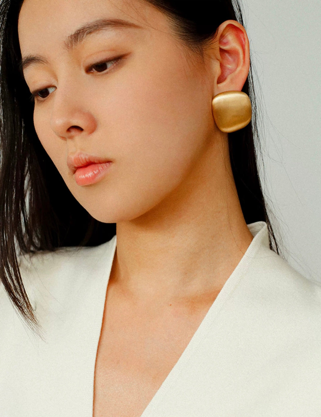 Irregular Brushed Stud Earrings