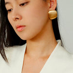 Irregular Brushed Stud Earrings