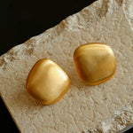 Irregular Brushed Stud Earrings