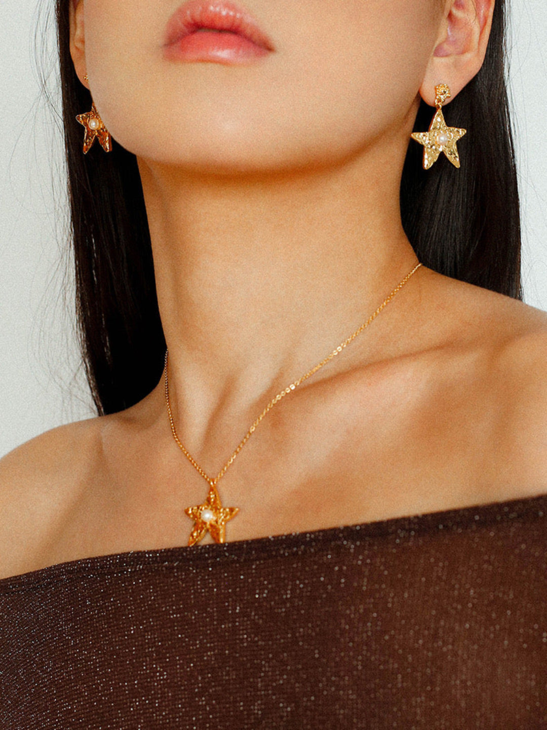 Dazzling Stars Earrings Gold Silver