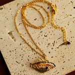 Planet Element Gold Single Pendant Necklace