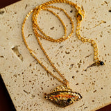 Planet Element Gold Single Pendant Necklace