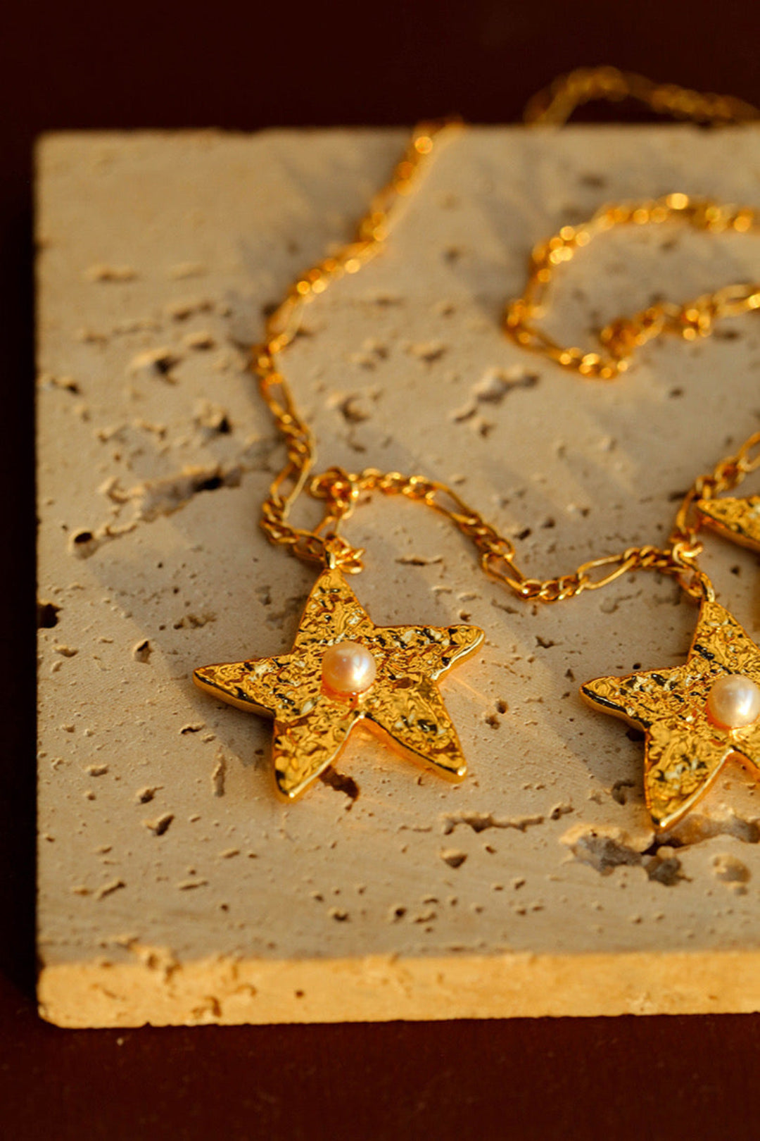 Dazzling Three Stars Necklace Gold Silver