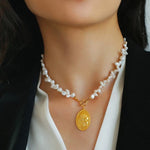 Petal Goddess Natural Baroque Pearl Necklace