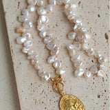 Petal Goddess Natural Baroque Pearl Necklace