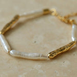 Simple Long Baroque Toothpick Pearl Bracelets