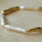 Simple Long Baroque Toothpick Pearl Bracelets