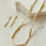 Simple Long Baroque Toothpick Pearl Necklace