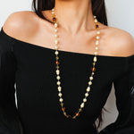 Classic Sweater Chain Pearl Necklace