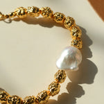 Metal Bean natural Baroque pearl Bracelets