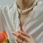 Vintage Natural Pearl Multilayer Necklace