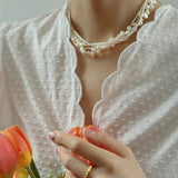 Vintage Natural Pearl Multilayer Necklace