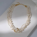 Vintage Natural Pearl Multilayer Necklace