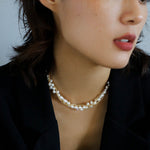 Hand-woven Chain Natural Pearl Necklace