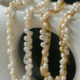 Hand-woven Chain Natural Pearl Necklace