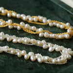 Hand-woven Chain Natural Pearl Necklace