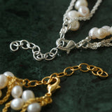 Hand-woven Chain Natural Pearl Necklace