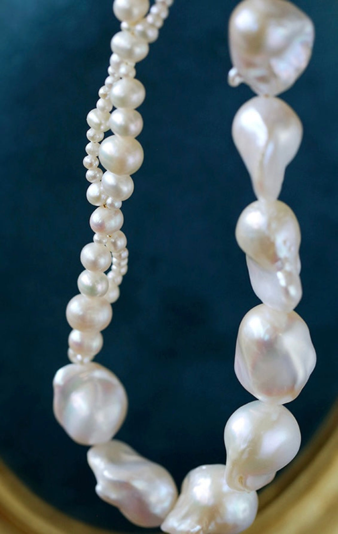 Shaped Baroque Pearl Necklace