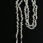 Interlaced Natural Pearl Long Necklace