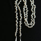 Interlaced Natural Pearl Long Necklace