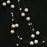 Three Layer Natural Freshwater Pearl Necklace 