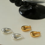 Minimalist U-shaped Drop Hoop Earring Buckle