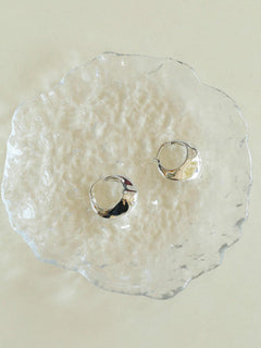 Commuter Twist Floral Geometric Metal Earrings - Gembea Jewelry