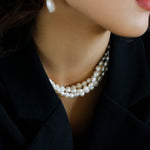 Vintage French Baroque Pearl Multilayer Necklace