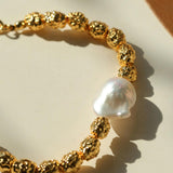 Metal Bean natural Baroque pearl Bracelets - Gembea Jewelry