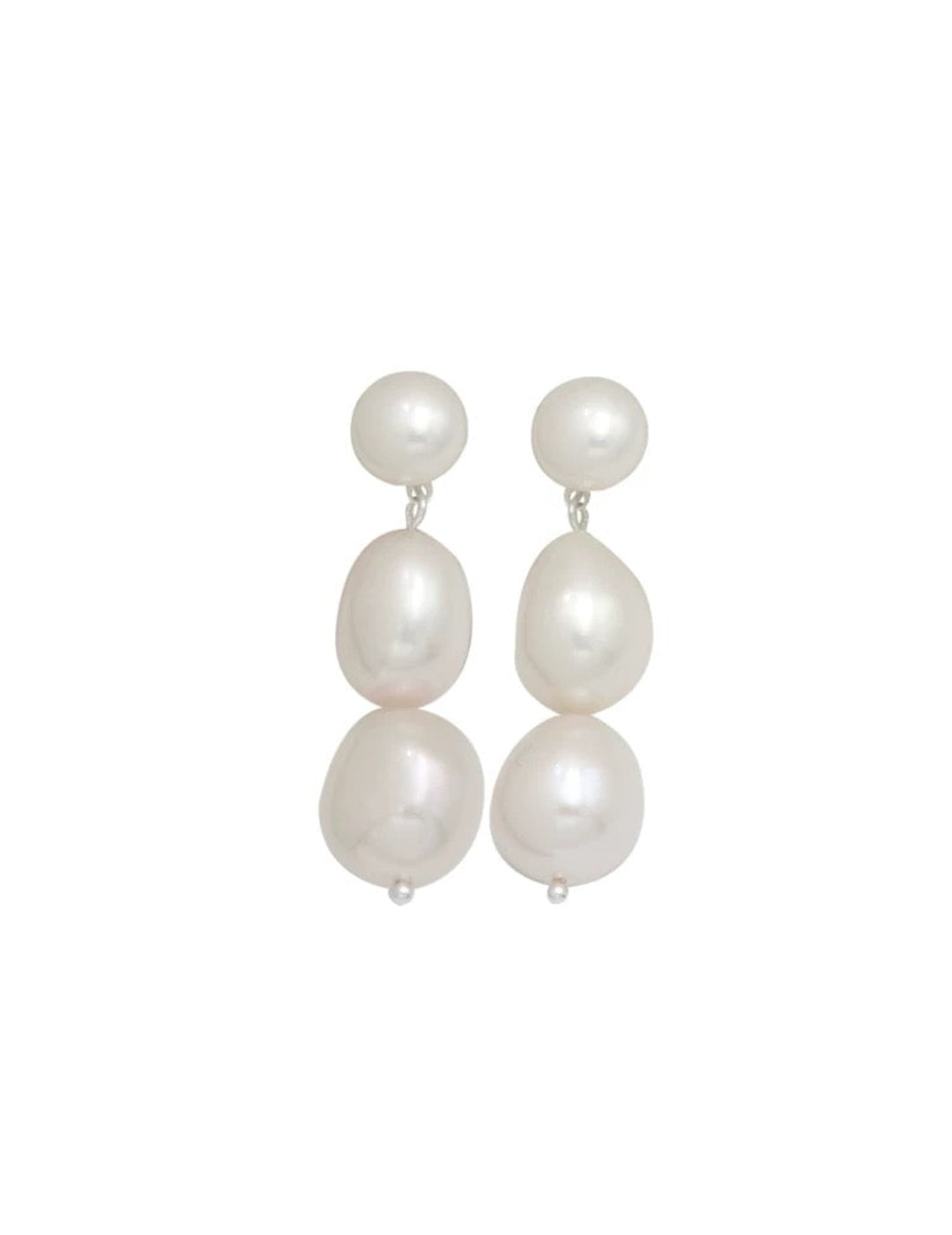Three Freshwater Pearl Drop Earrings