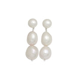 Three Freshwater Pearl Drop Earrings